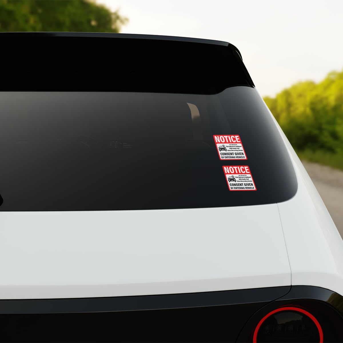 Pack 18 Pcs Notice Audio and Video Recording Sticker for House Vehicles Indoor Outdoor Window Caution Labels Warning Security Signs Bumper Stickers Vinyl Decals Home Accessories (18 Count)