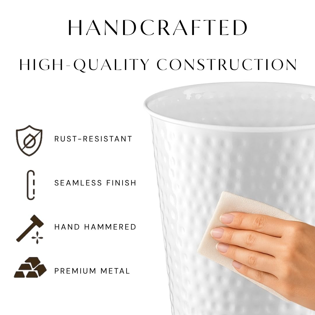 Metal Bathroom Trash Can
