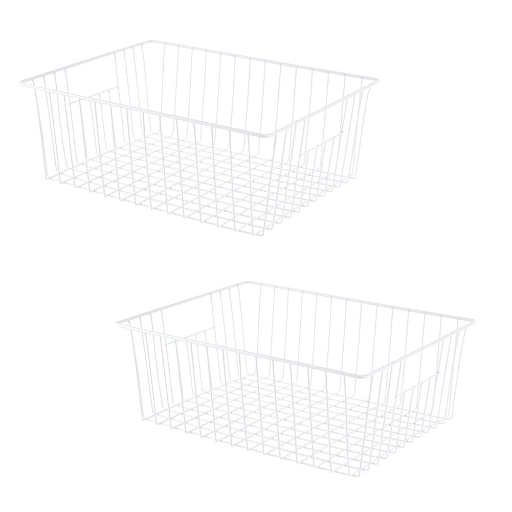 16" L x 12" W Wider Freezer Storage Organizer Baskets Container (2 Count)