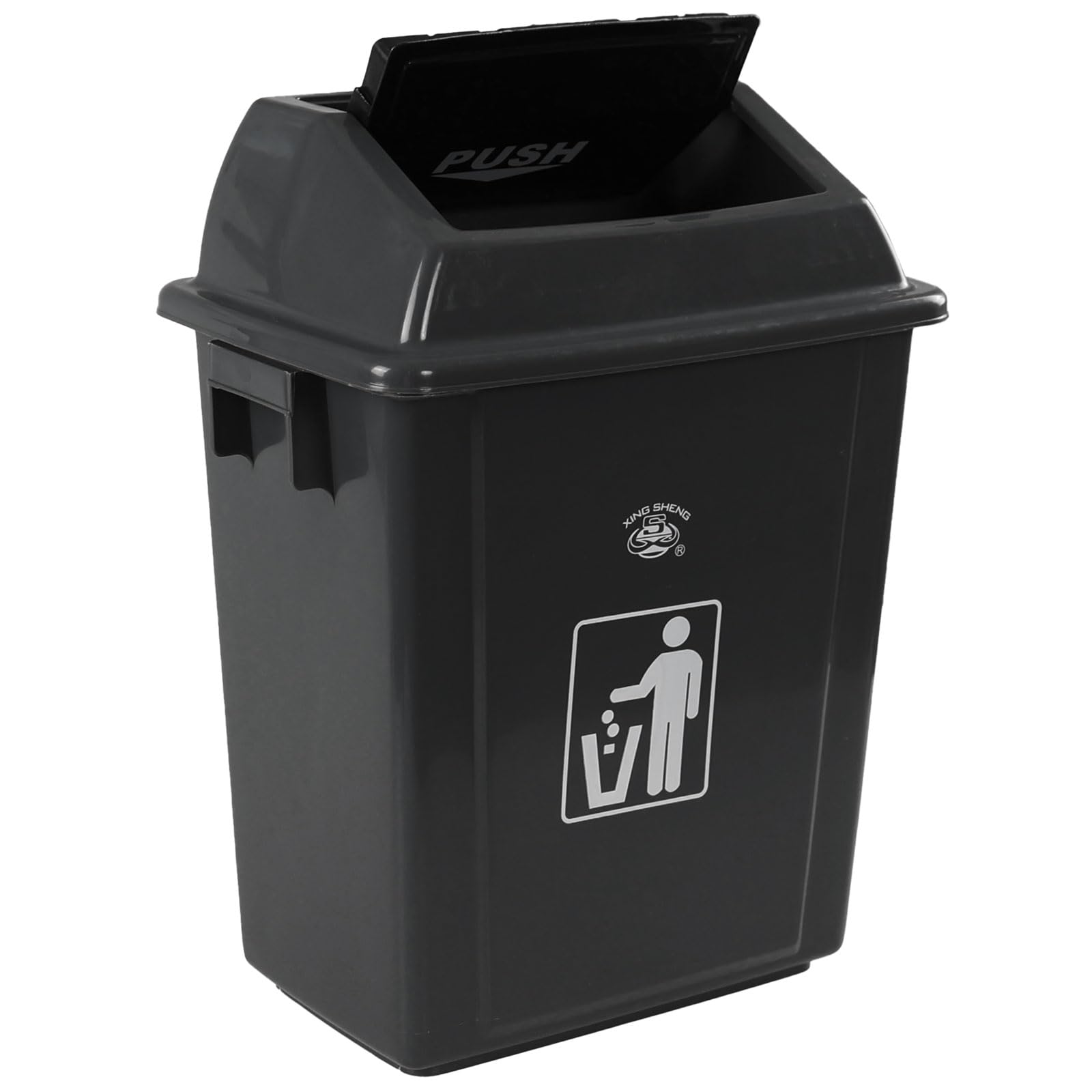4 Pack Plastic Swing Lid Trash Can (4 Count)