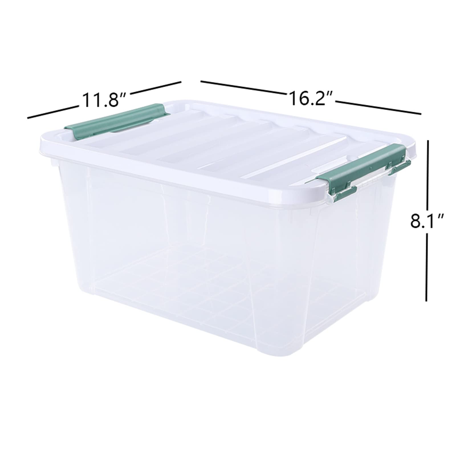 20 Quart Clear Plastic Storage Boxes with Latching Lids