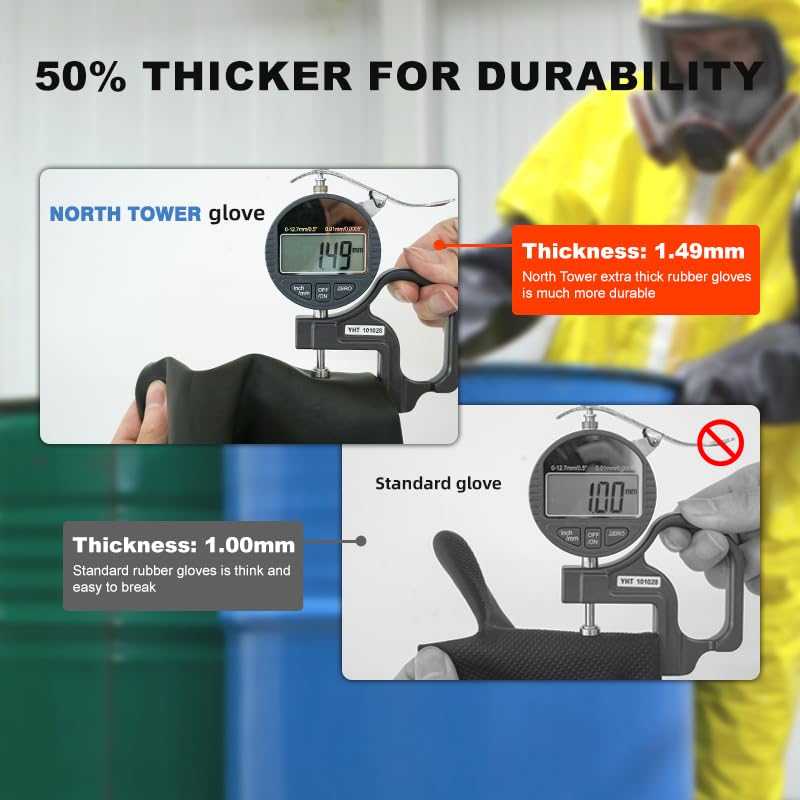 Heavy Latex Chemical Resistant Gloves
