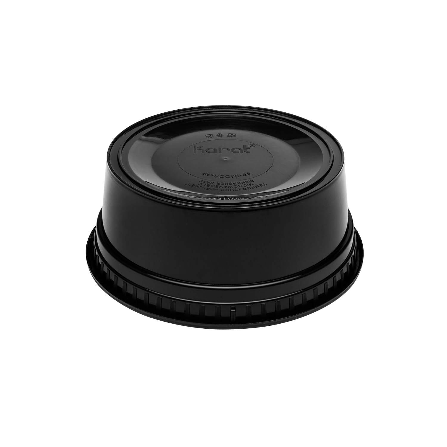 8oz 240 ct Black PP Injection Molded Round Deli Containers with Lids (240 Count)