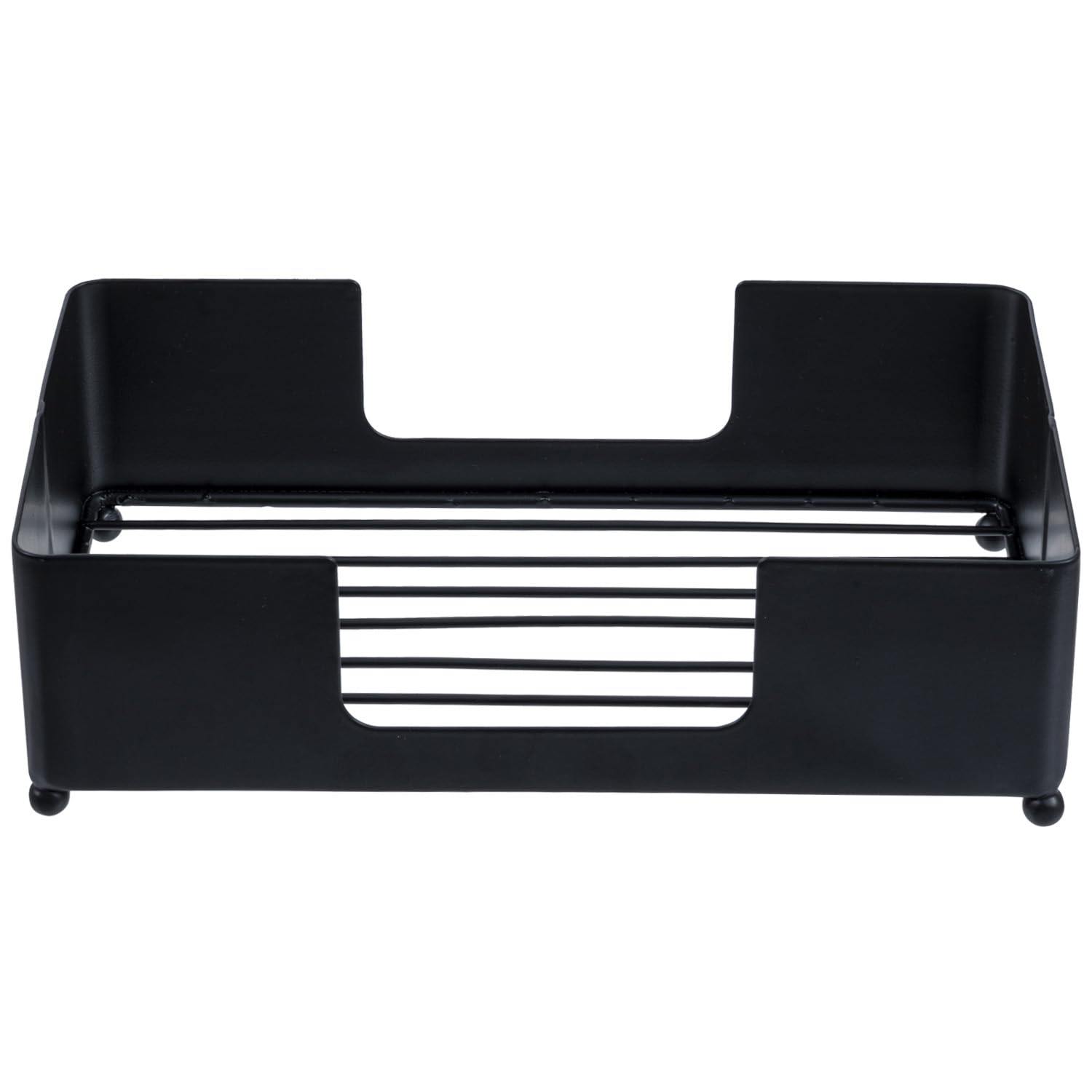 Modern Matte Black Metal Folded Paper Towel Holder for Commercial & Guest Bathroom