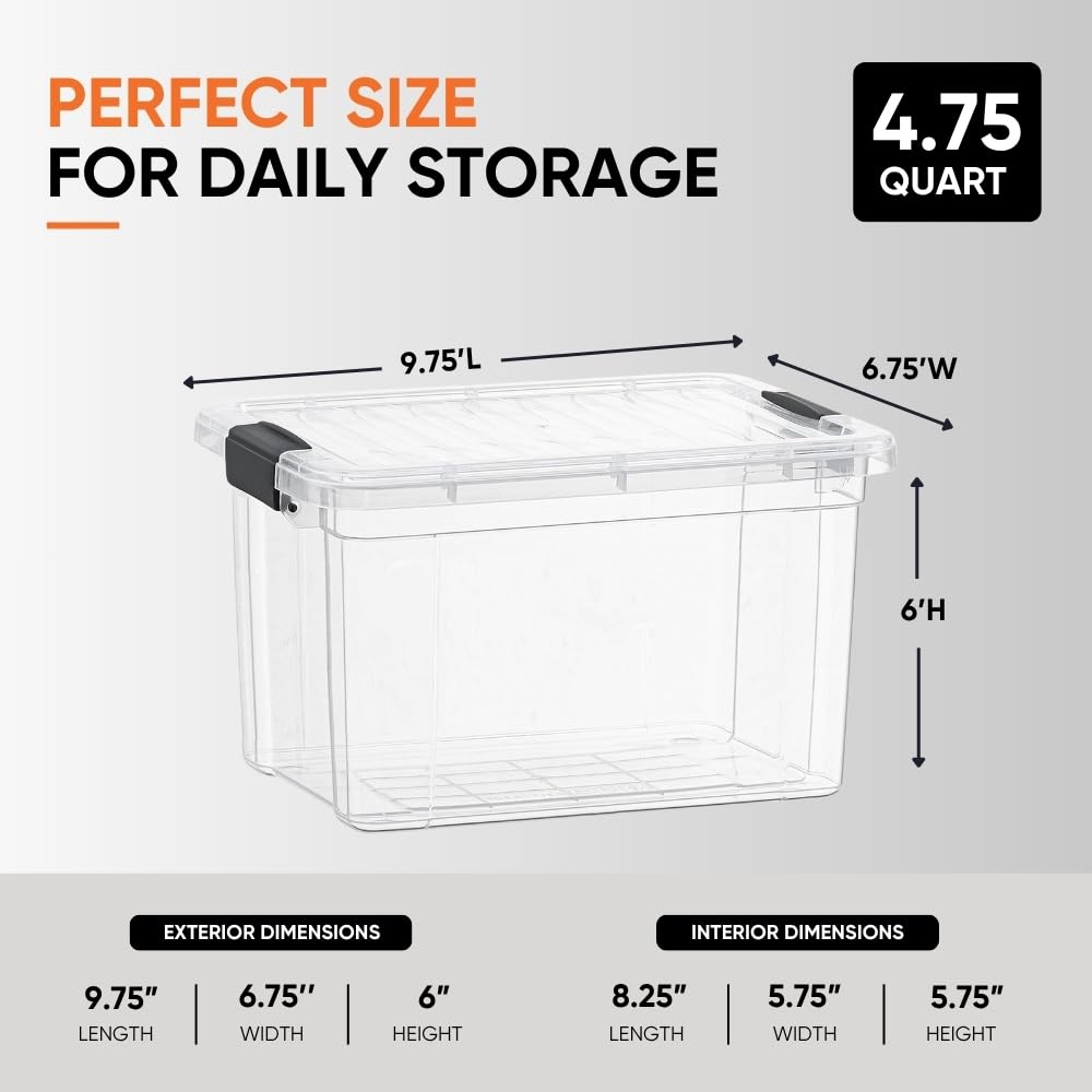 Storage Bins with Lids (5 Count)