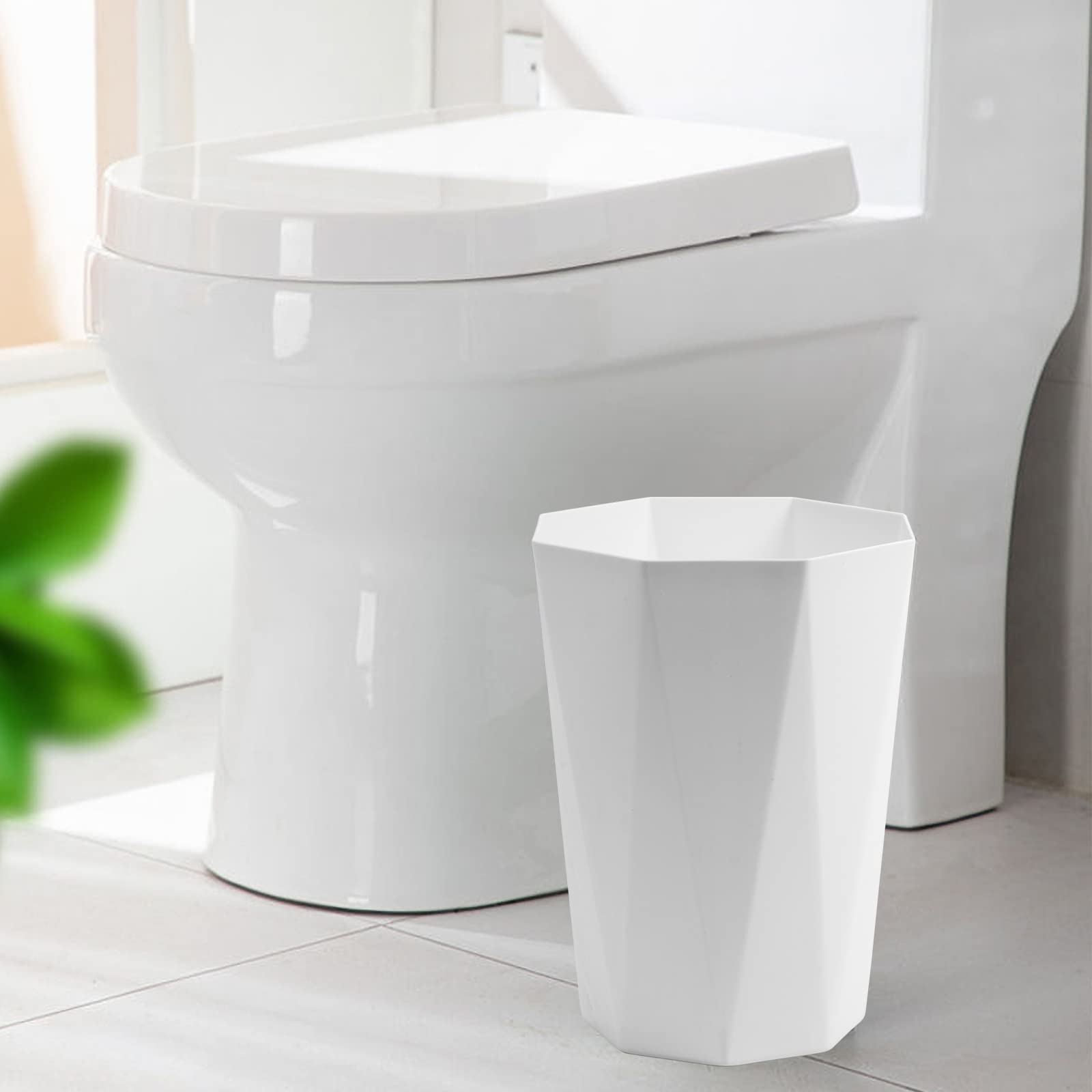 12L Trash Can Wastebasket Plastic Trash Bin Garbage Container Rubbish Can Paper Basket Office Organizer for Bedroom Home Office