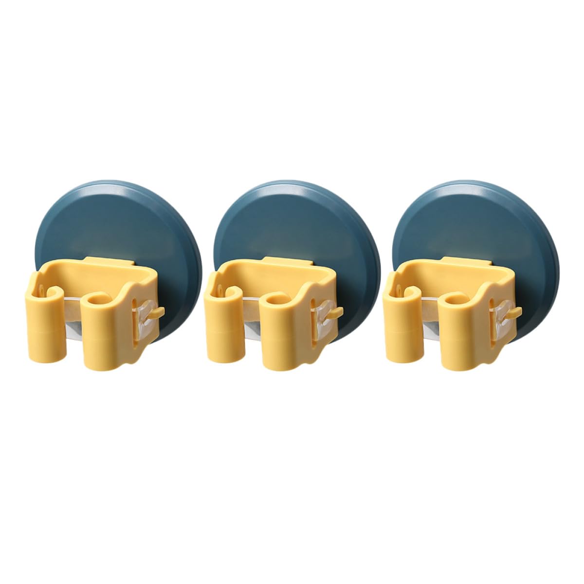 3pcs Suction Cup Mop and Broom Holder Wall Mount Clamps Anti