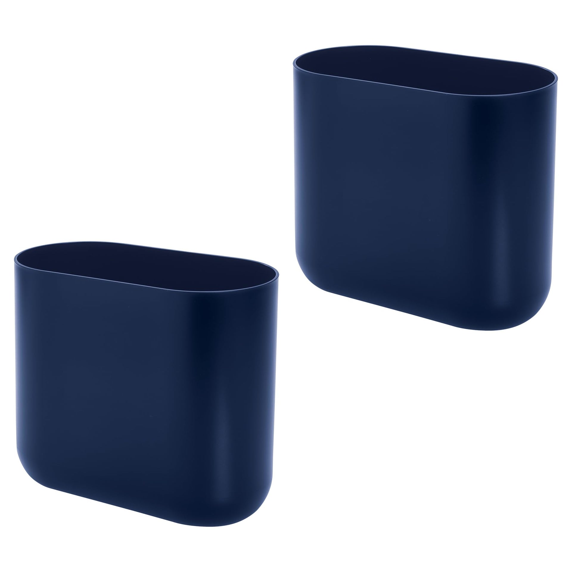 Small Slim Plastic Bathroom Trash Can (2 Count)