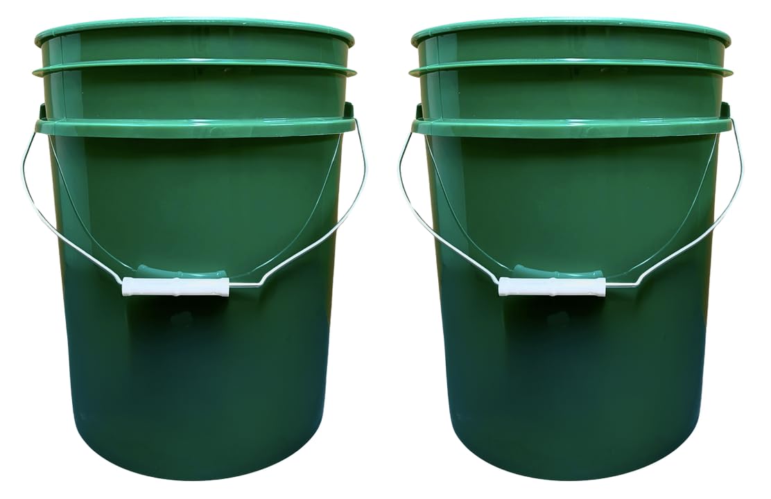 5 Gallon Premium HPDE Plastic Bucket (2 Count)