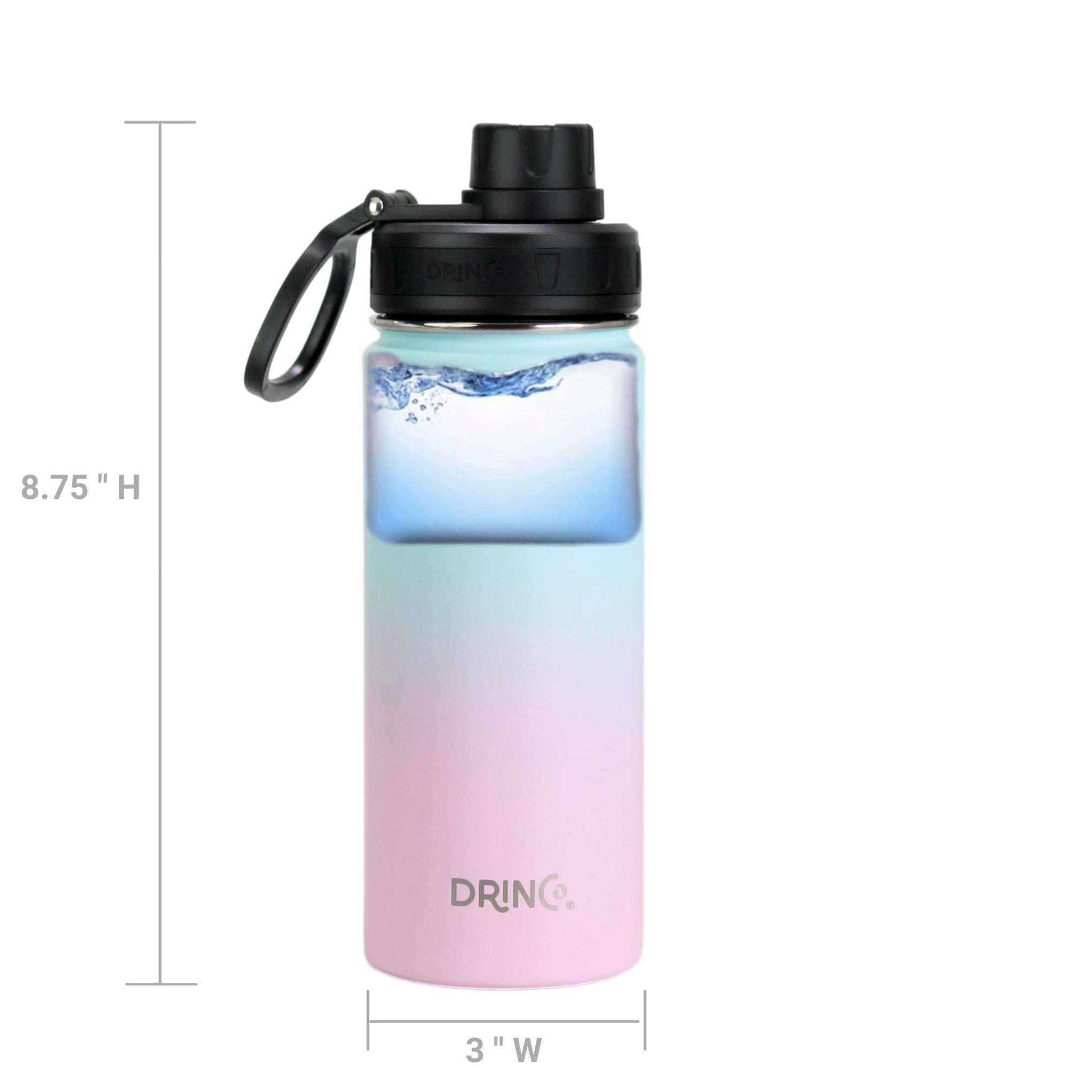 Stainless Steel Water Bottle Spout Lid Vacuum Insulated Double Wall Water Bottle Wide Mouth