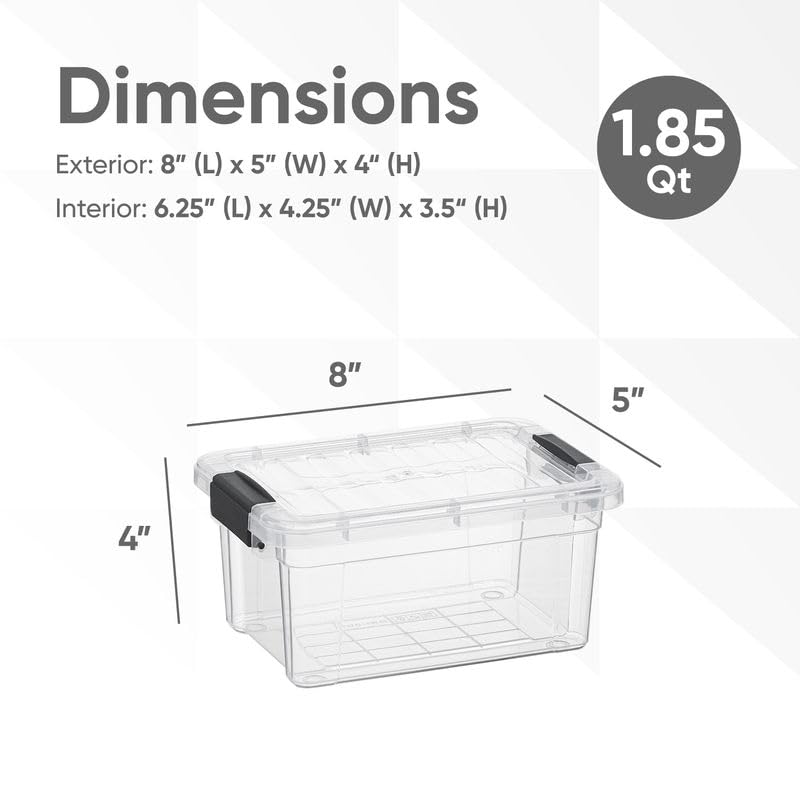 Storage Bins with Lids (4 Count)