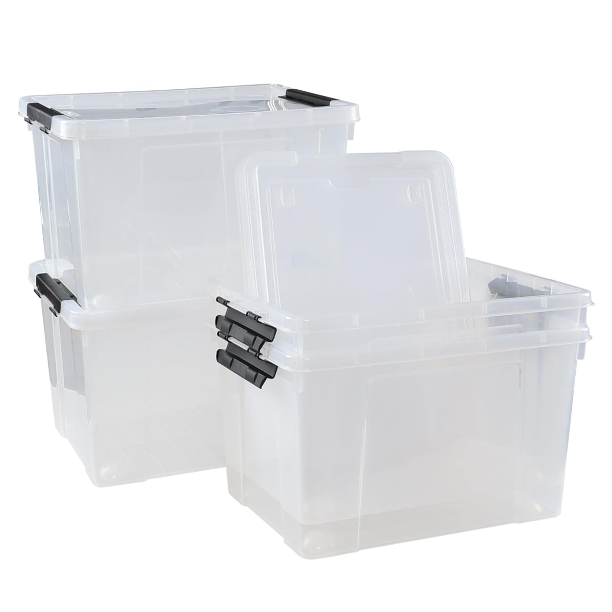 34 Quart Clear Storage Bins with Lid (4 Count)