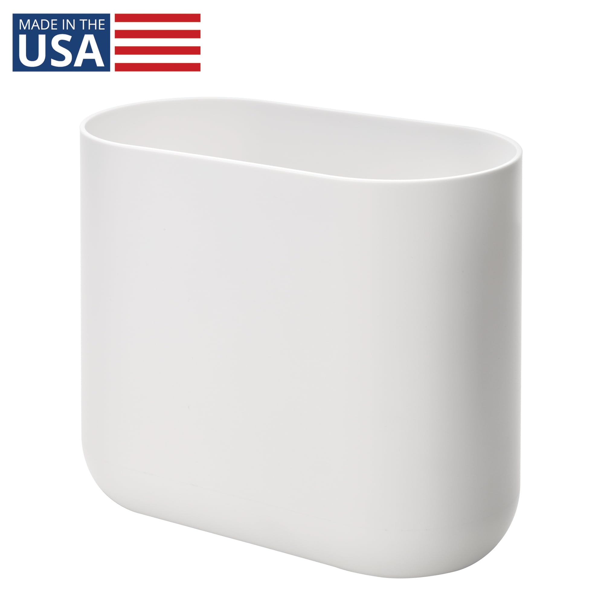 Small Slim Plastic Bathroom Trash Can