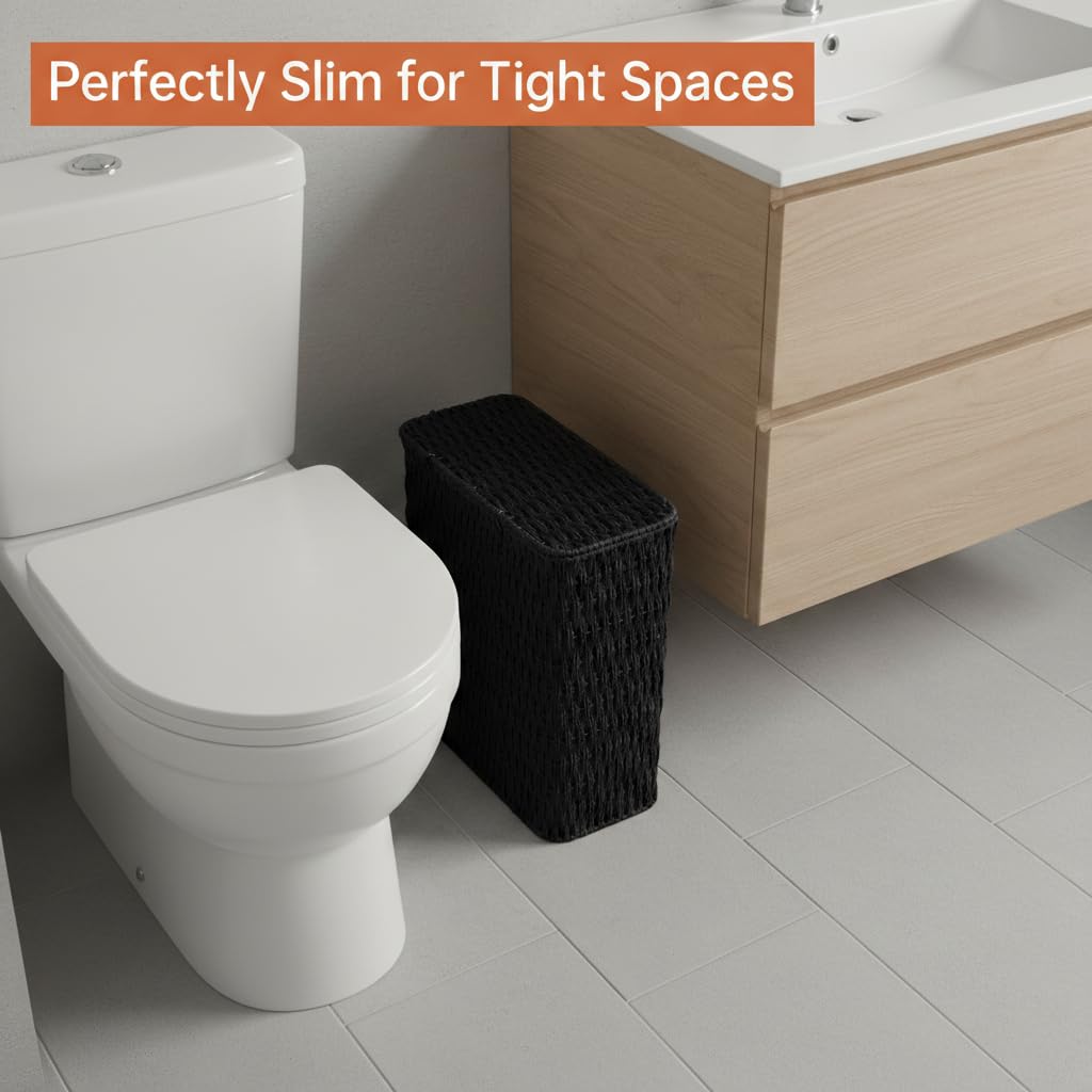 3 Gallon Paper Rope Bathroom Trash Can