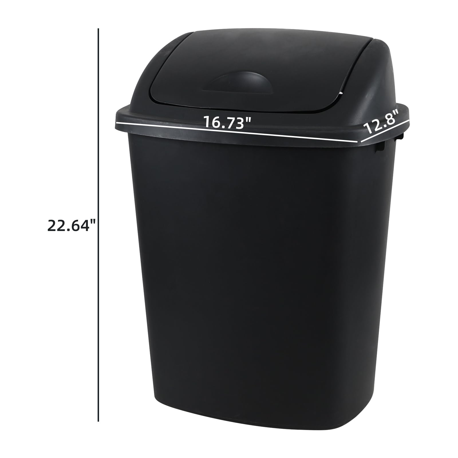 10 Gallon 40 L Swing Lid Kitchen Trash Can (4 Count)