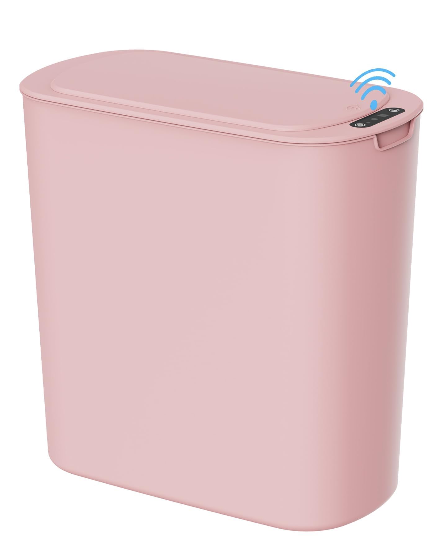 Automatic Small Bathroom Trash Can with Lid