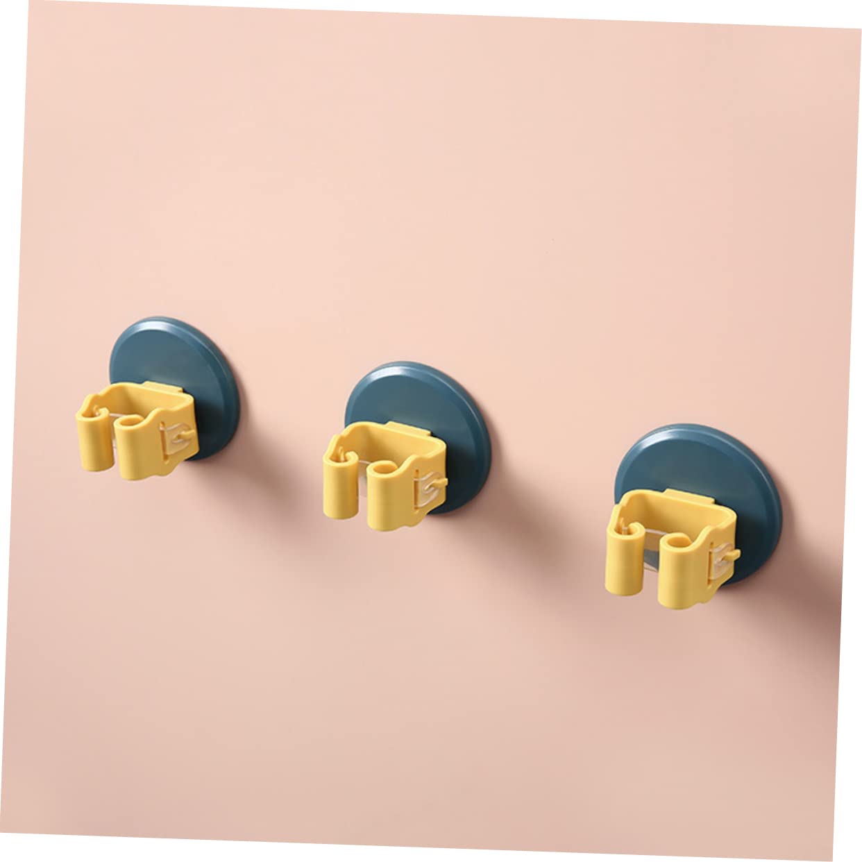 3pcs Space saving Mop Broom Clamp Wall Mount Suction Cup Gripper for Cleaning Tools No Drilling
