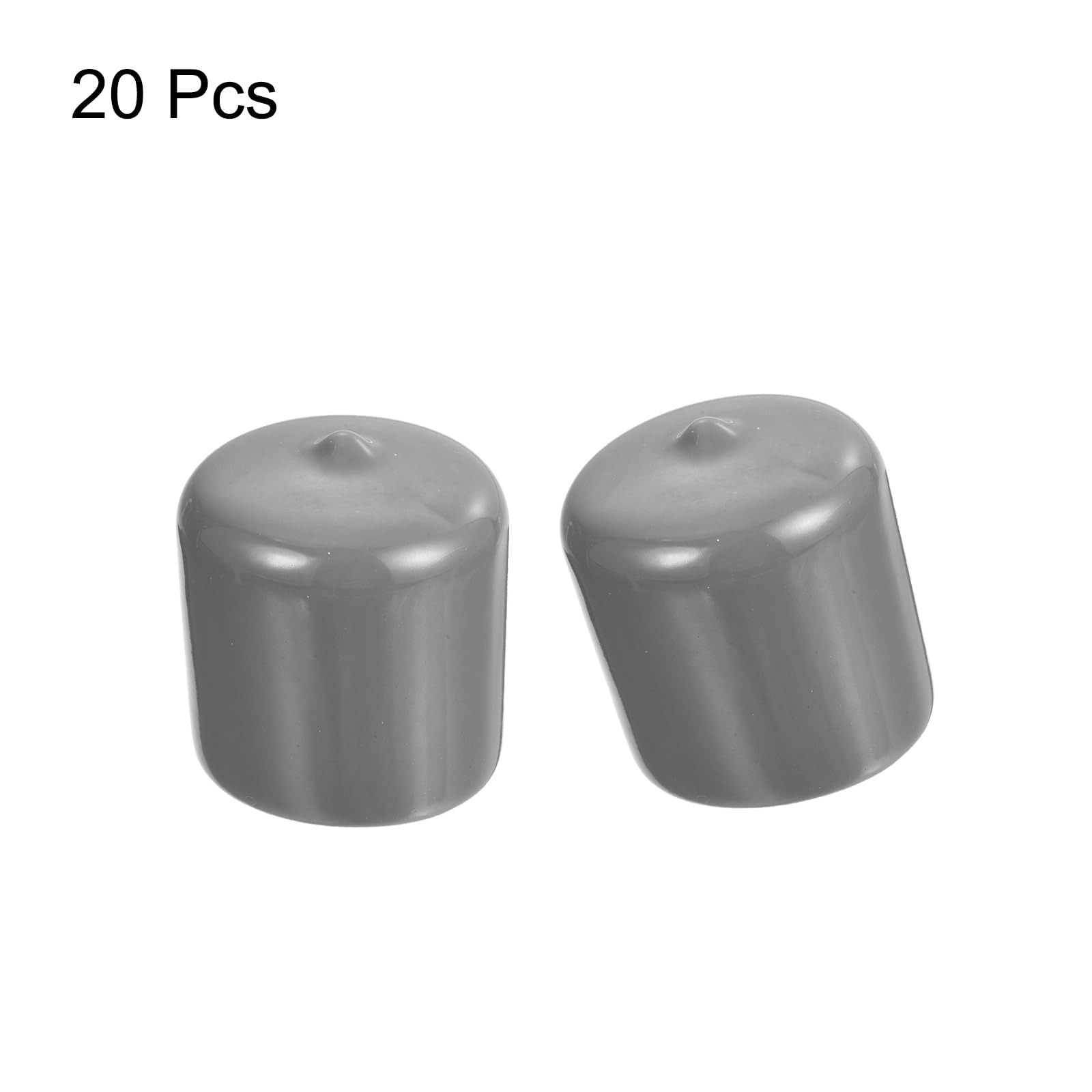 20pcs Rubber End Caps Protective Caps 33mm ID Vinyl PVC Round Tube Bolt Cap Cover Screw Thread Protectors