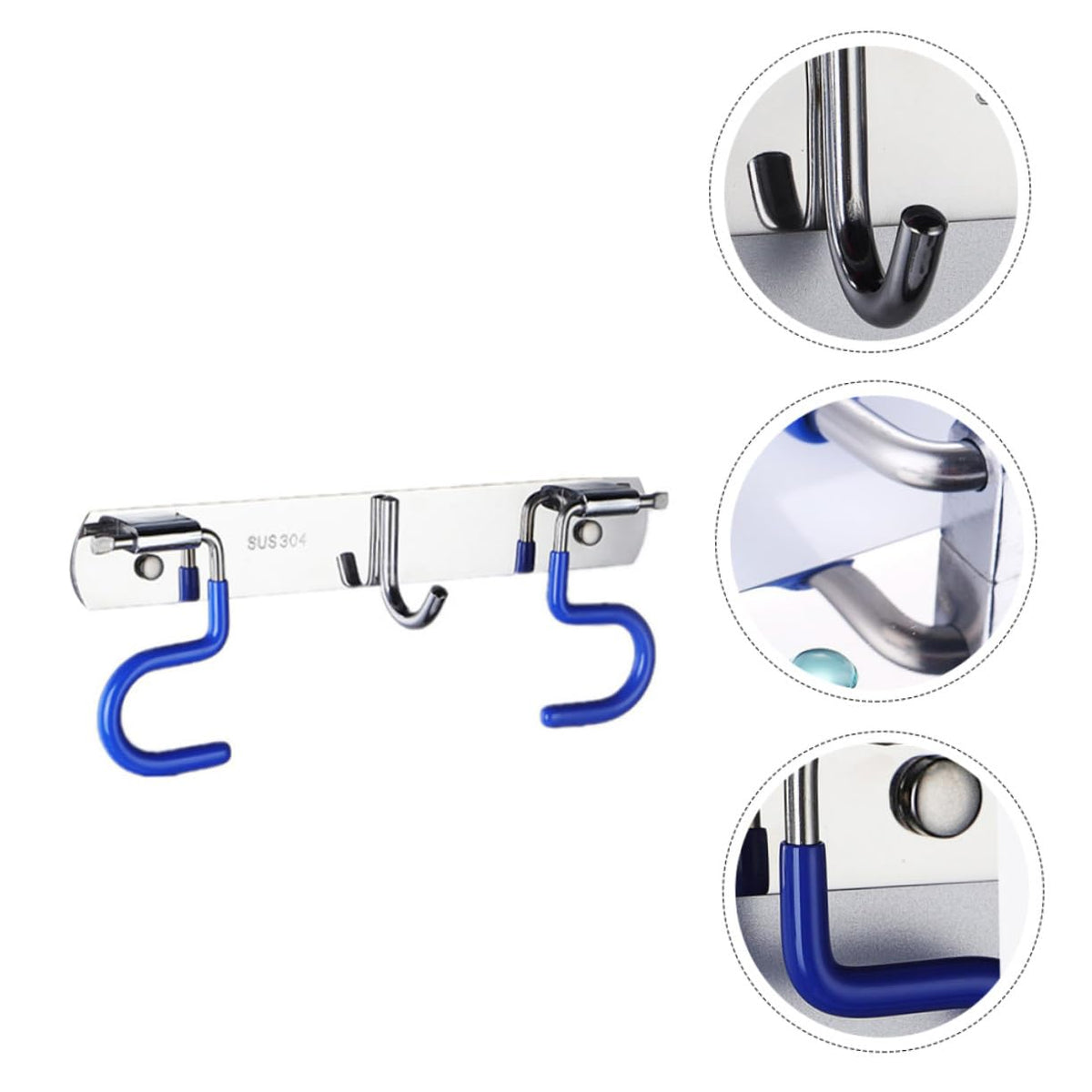 Stainless Steel Mop and Broom Holder Wall