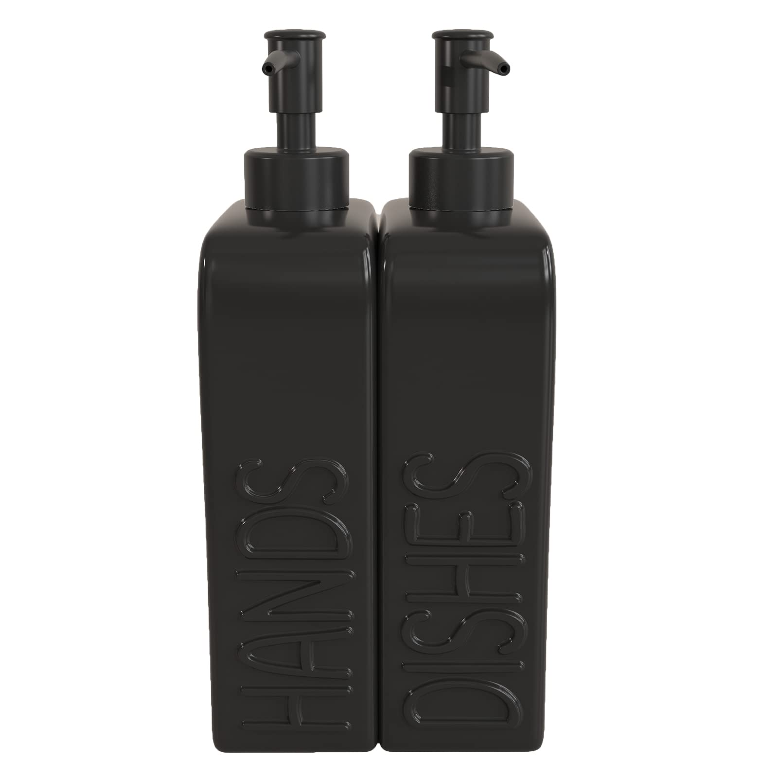 Soap Dispenser Set with Stainless Steel Pump (2 Count)