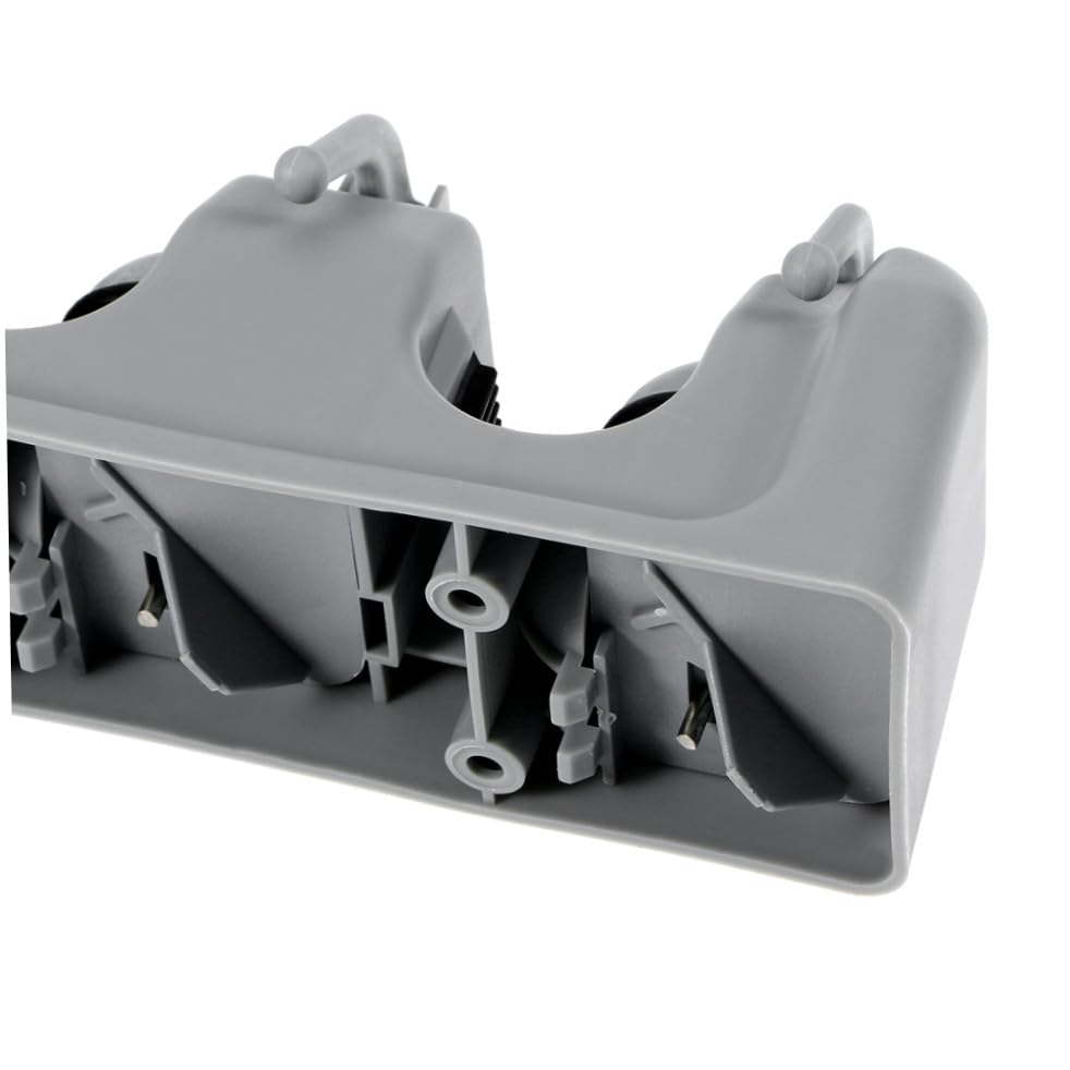Mop Broom Holder Wall Mounted Storage Rack with Slots and Hooks for Garden Garage and Kitchen Organization Grey and Easy to Install Utility Rack