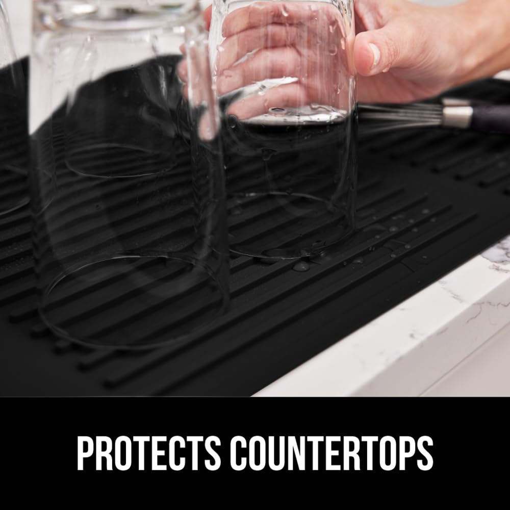 100% BPA Free Patented Silicone Dish Drying Mat for Kitchen Counter
