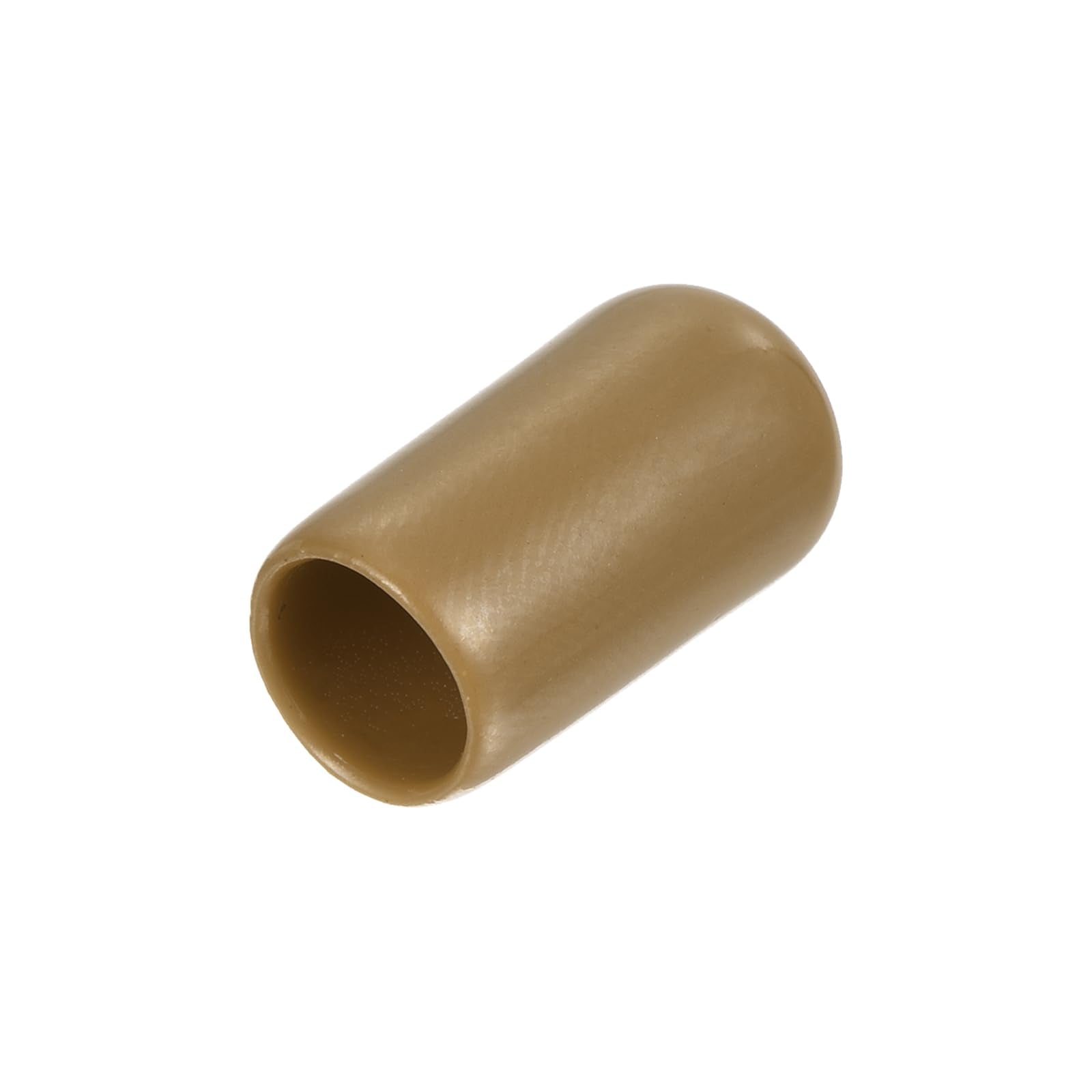 20pcs Rubber End Caps 7.5mm ID Vinyl PVC Round Tube Bolt Cap Cover Screw Thread Protectors Light Brown