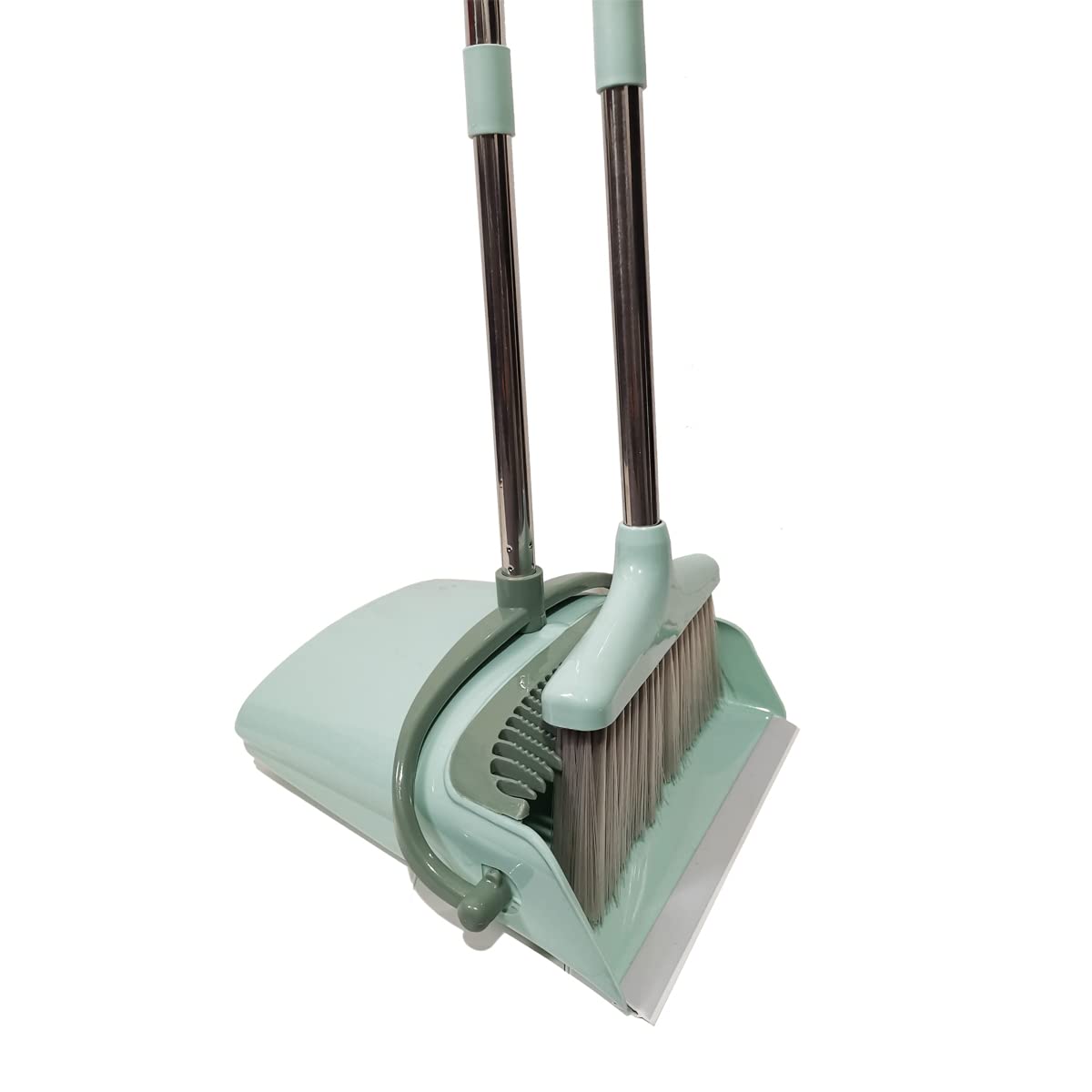 Extendable Long Handle Broom and Dustpan Set (29.6301 Ounce)