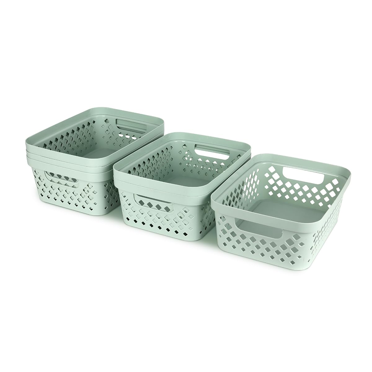 Plastic Storage Basket Set (6 Count)