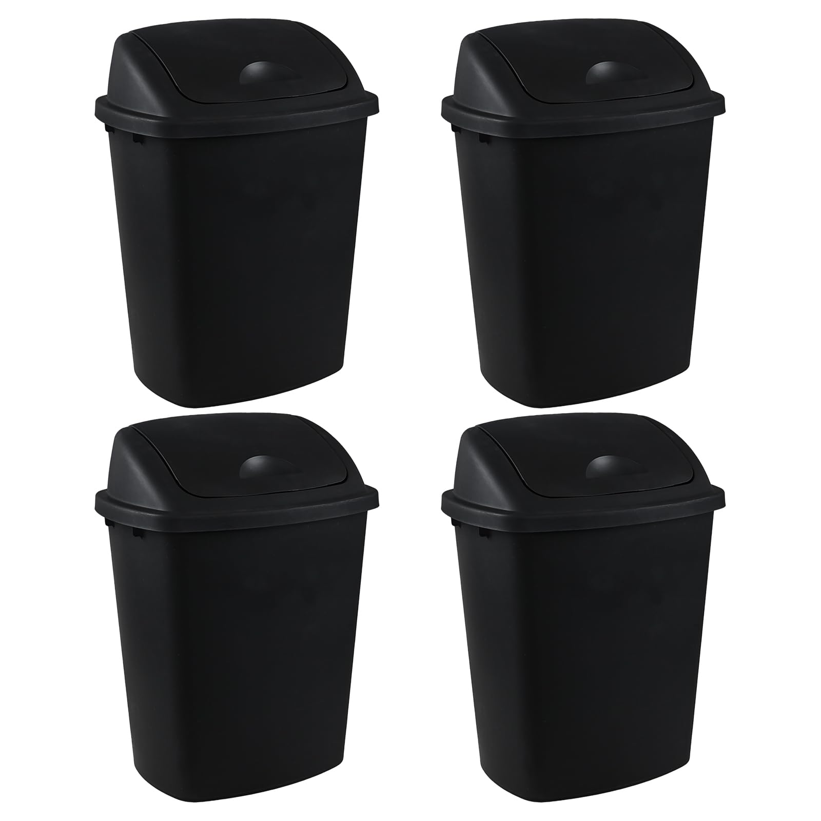 10 Gallon Kitchen Trash Cans with Swing Lid (4 Count)