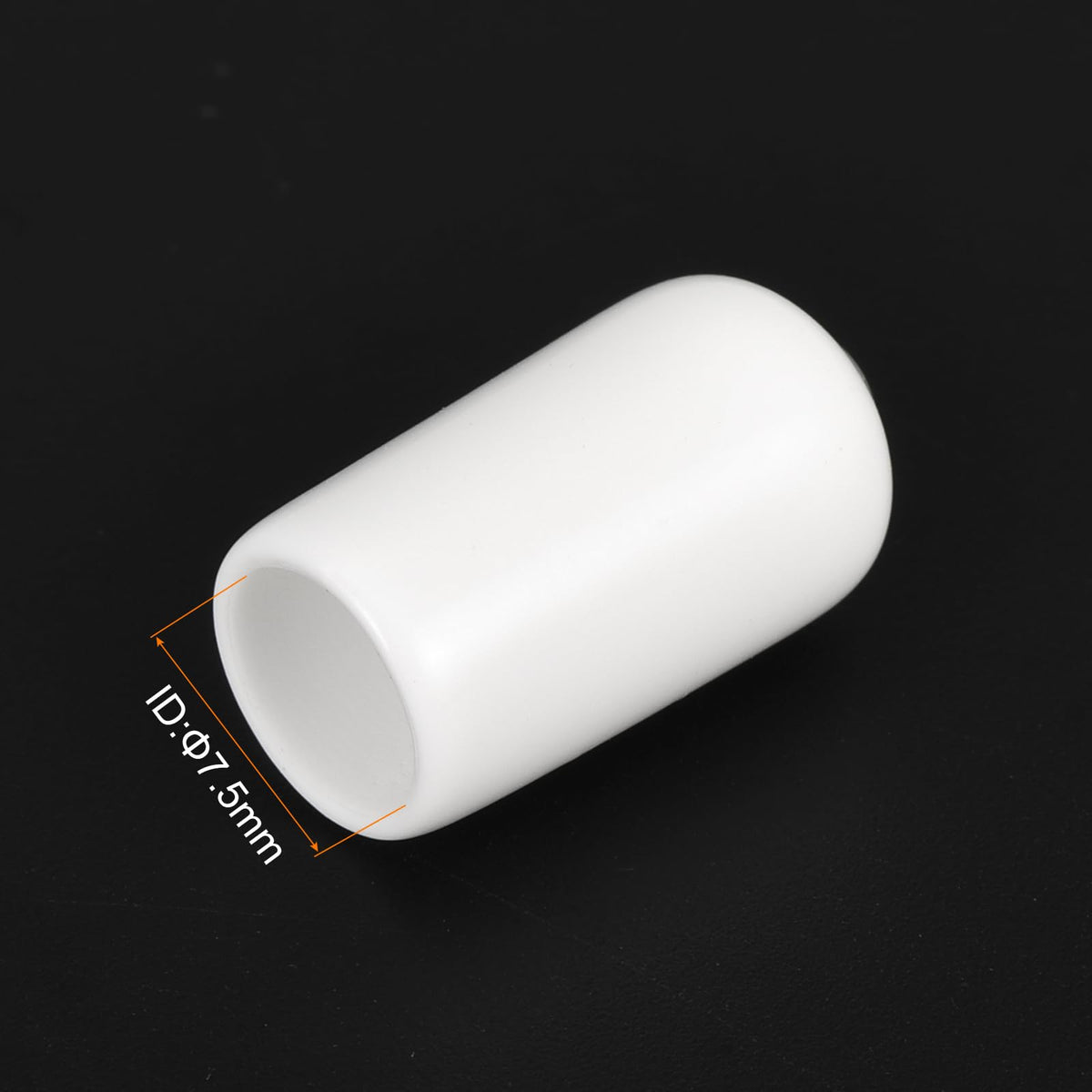 20pcs Rubber End Caps 7.5mm ID Vinyl Round End Cap Cover Screw Thread Protectors White