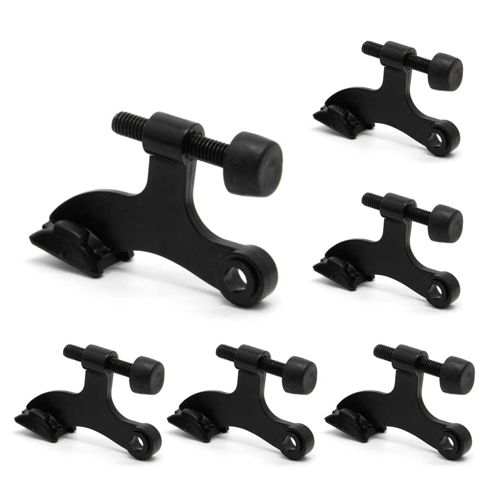 6 Pack Hinge Pin Black Door Stopper (6 Count)