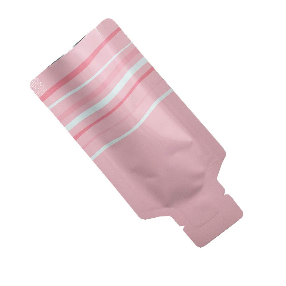 100 Pack 1.97x4.3 inch Pink Heat Seal Sample Mylar Packets for Travel