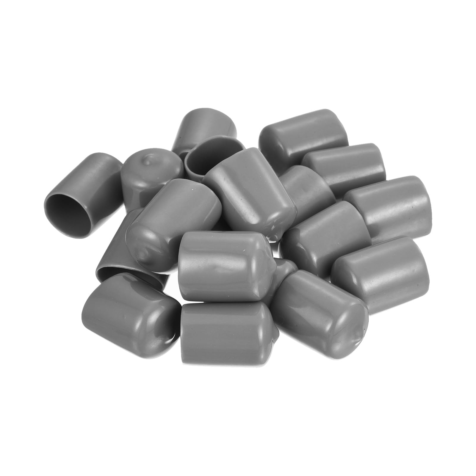 20pcs Rubber End Caps Protective Caps 20mm ID Vinyl PVC Round Tube Bolt Cap Cover Screw Thread Protectors