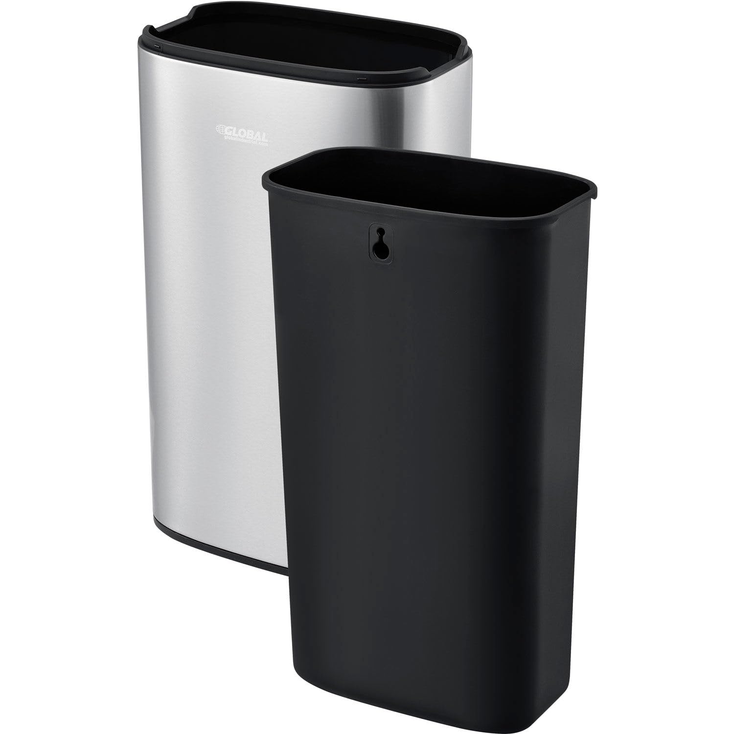8 Gallon Stainless Steel Slim Open Top Receptacle