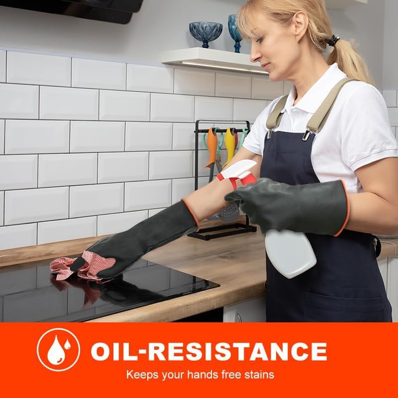 Heavy Duty Latex Chemical Resistant Gloves