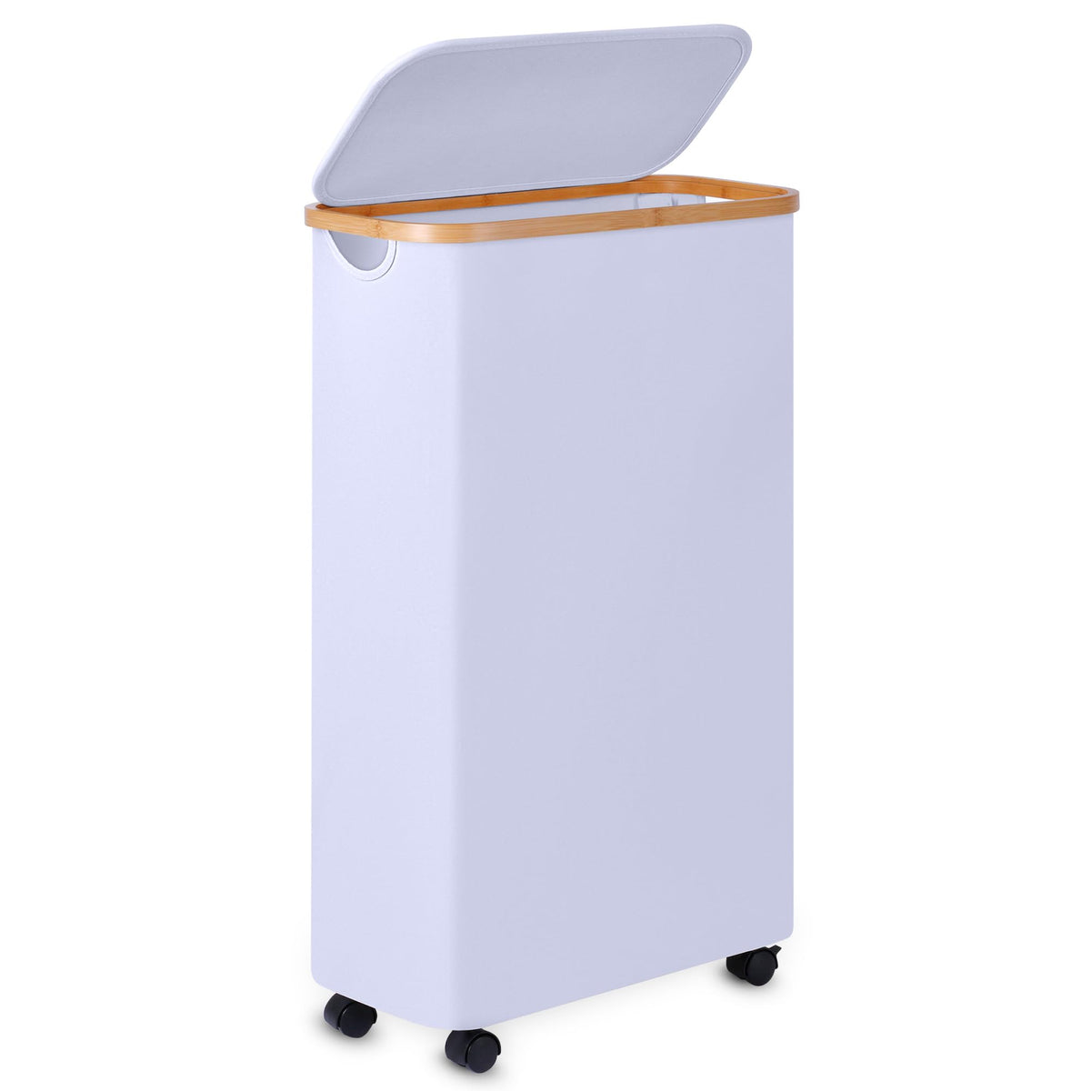 Slim Laundry Basket with Wheels
