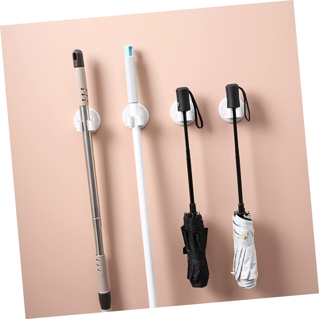 6pcs Wall mounted Mop and Broom Holder
