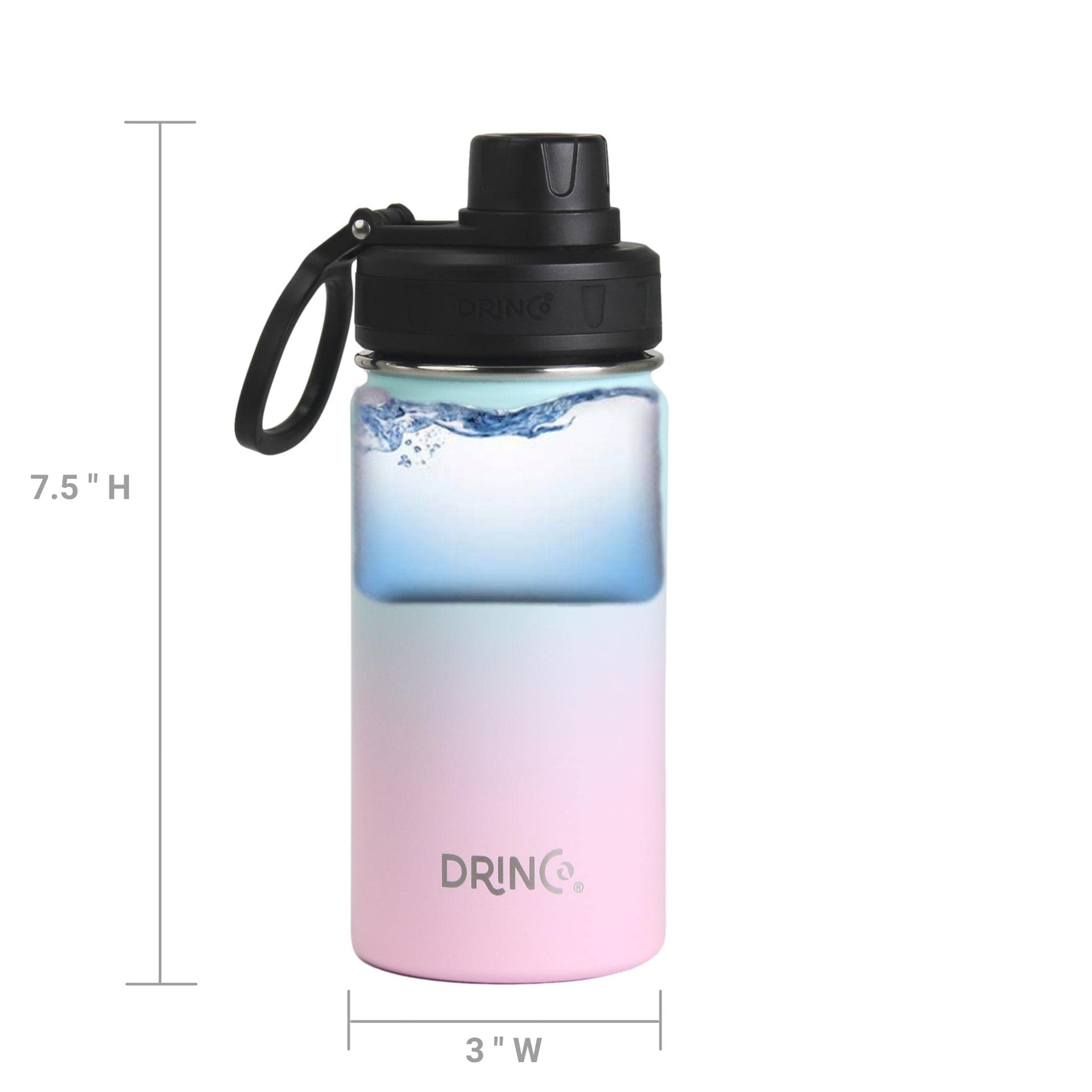 Stainless Steel Water Bottle Spout Lid Vacuum Insulated Double Wall Water Bottle Wide Mouth