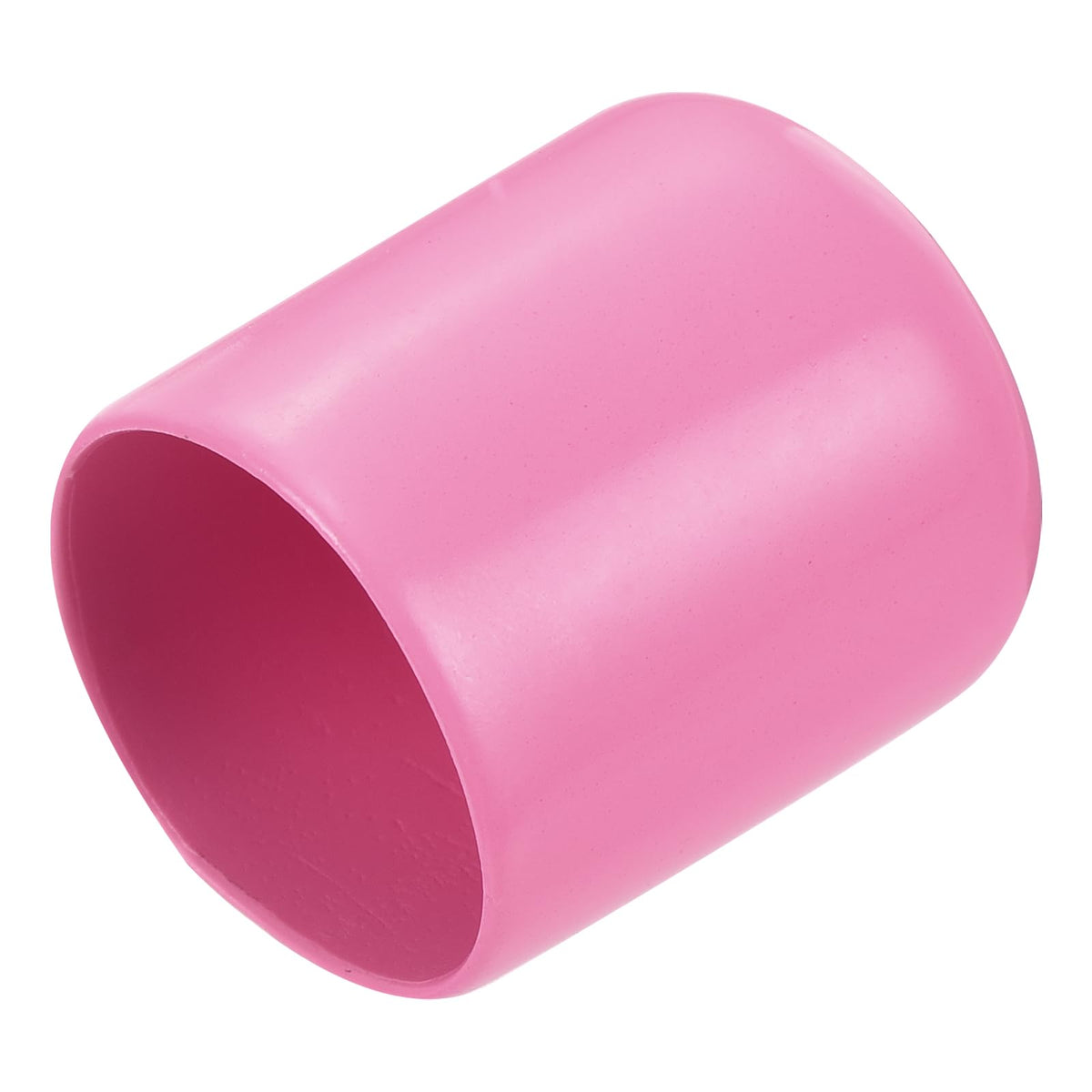 20pcs Rubber End Caps 21mm ID Vinyl PVC Round Tube Bolt Cap Cover Screw Thread Protectors Pink