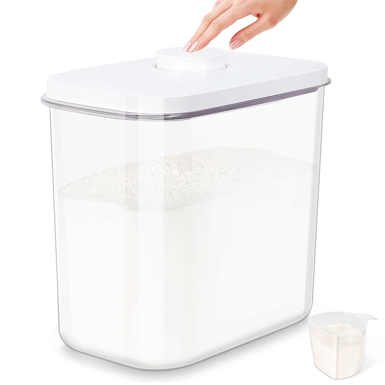 Airtight Rice Container 25 Lbs with Handle and Cup