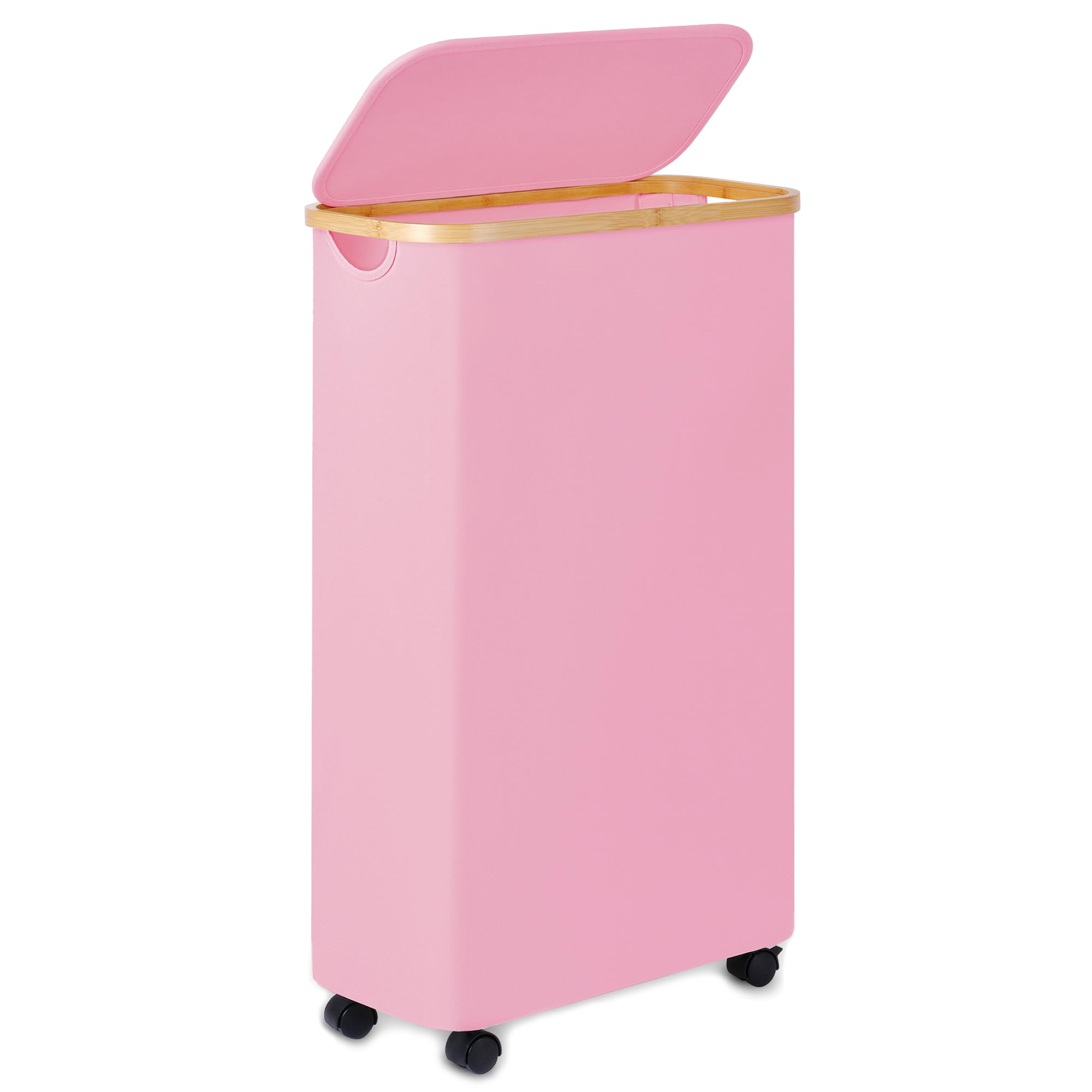 Slim Laundry Basket with Wheels