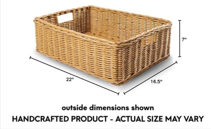 Underbed Wicker Storage Basket