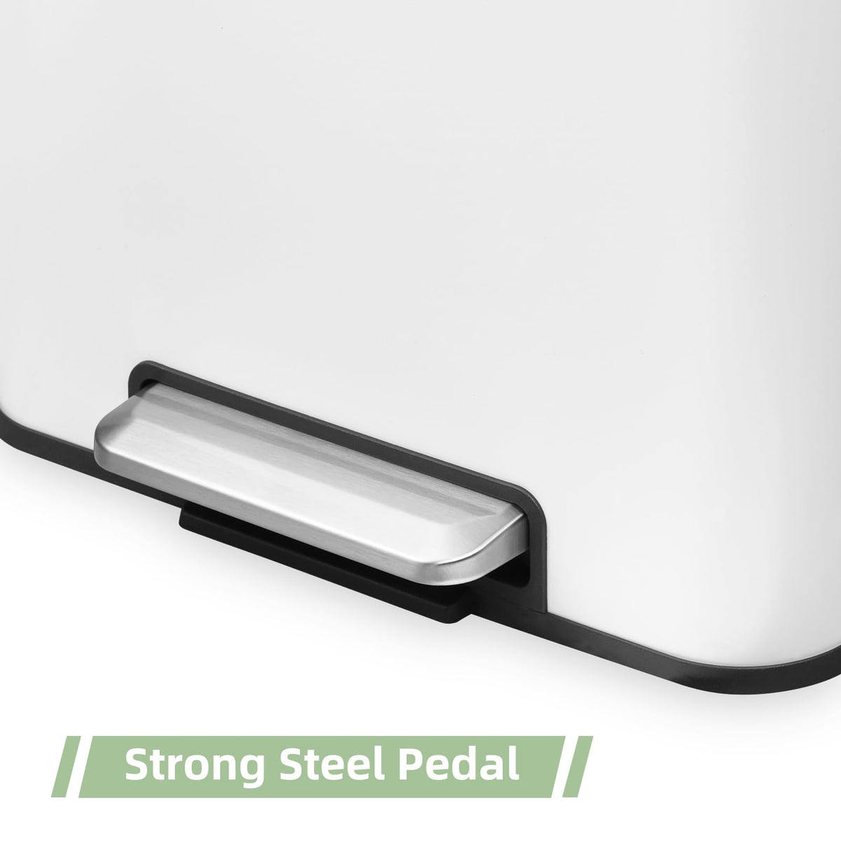 Dual Trash Can Stainless Steel Kitchen Recycling Bin Foot Pedal