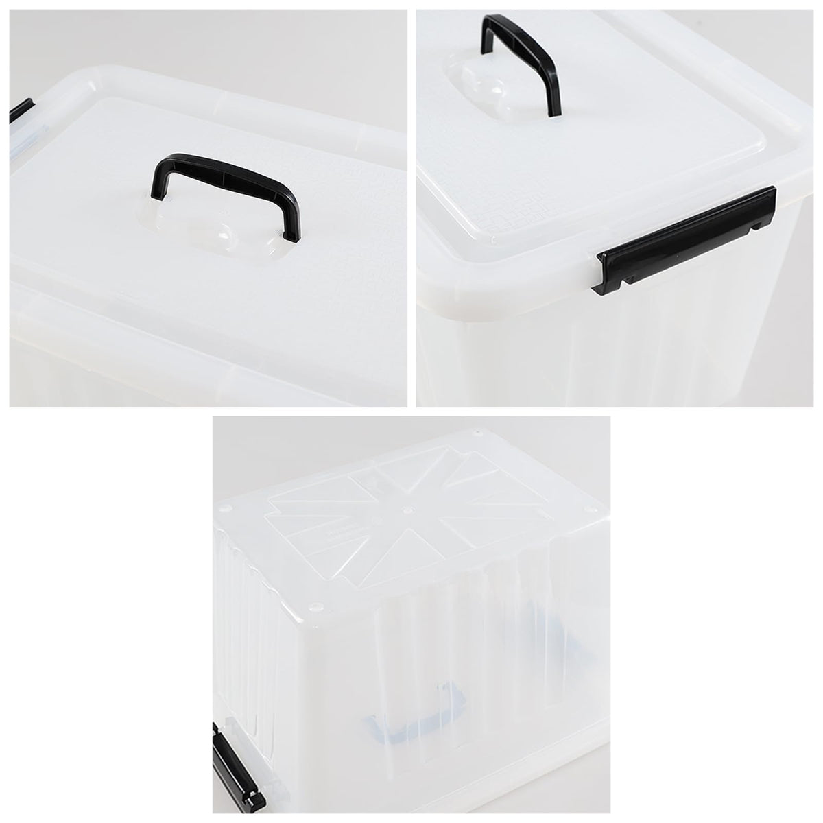 18 L Clear Plastic Storage Box with Handle (6 Count)