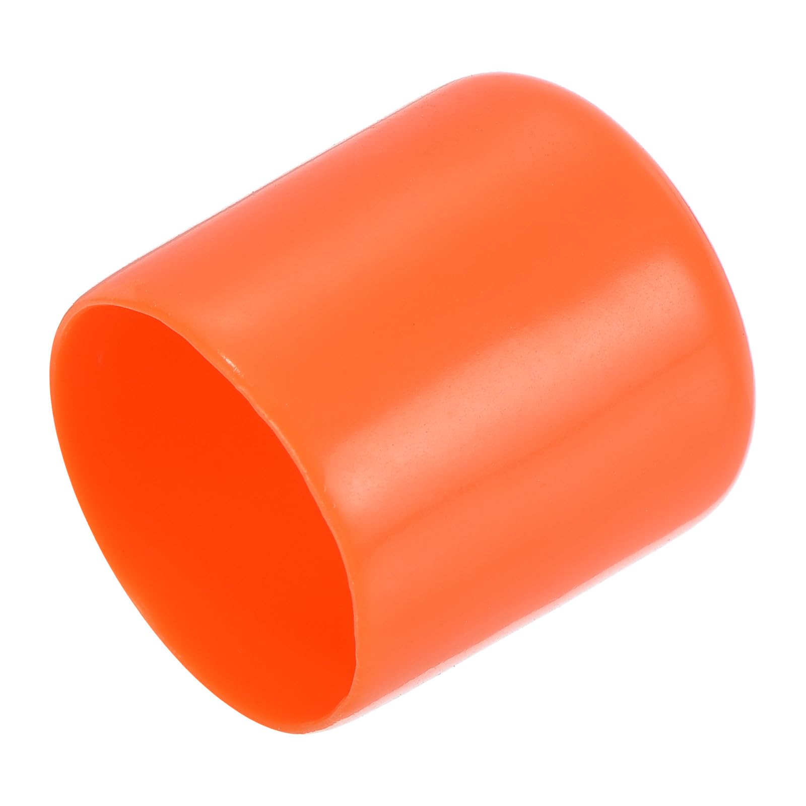 20pcs Rubber End Caps 22mm ID Vinyl Round Tube Bolt Cap Cover Screw Thread Protectors Orange
