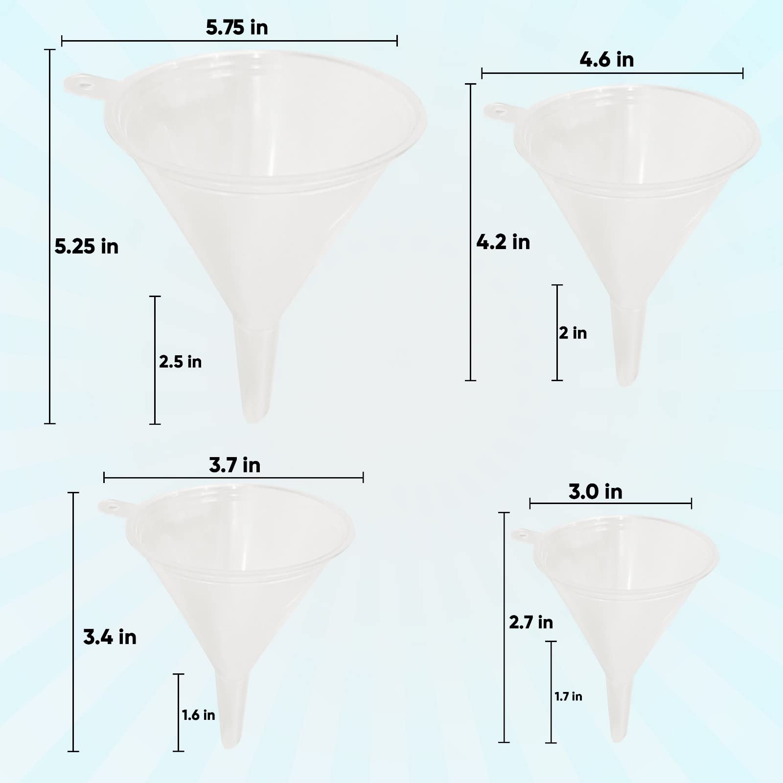 Funnel Set 4 Sizes