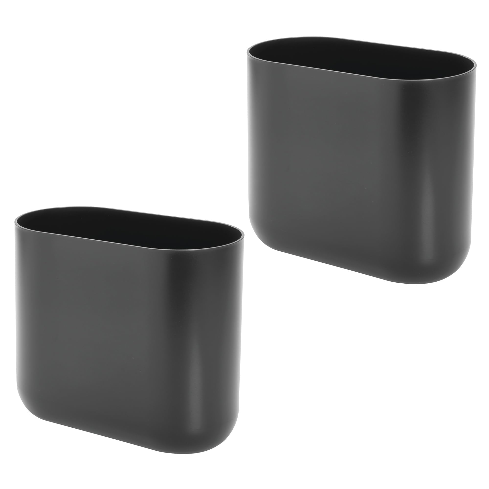 Small Slim Plastic Bathroom Trash Can (2 Count)