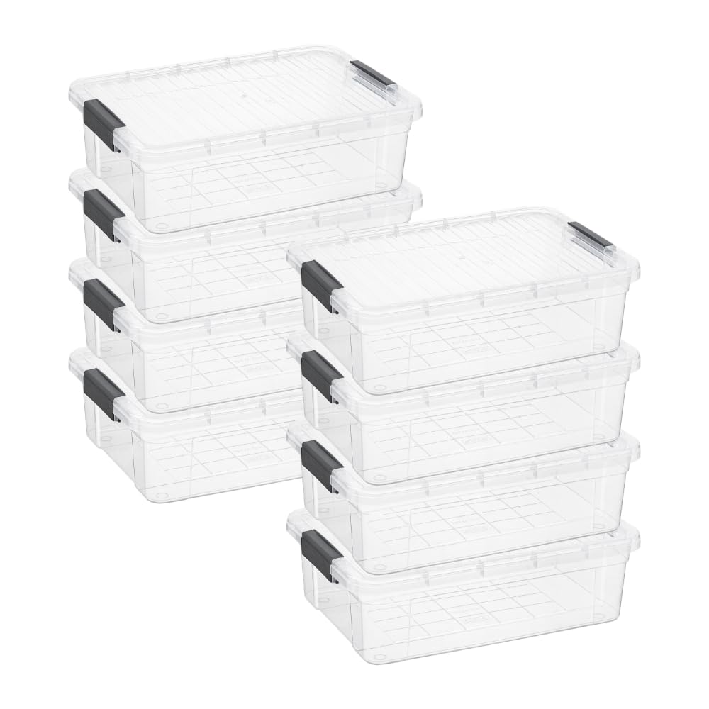 Storage Bins with Lids (8 Count)