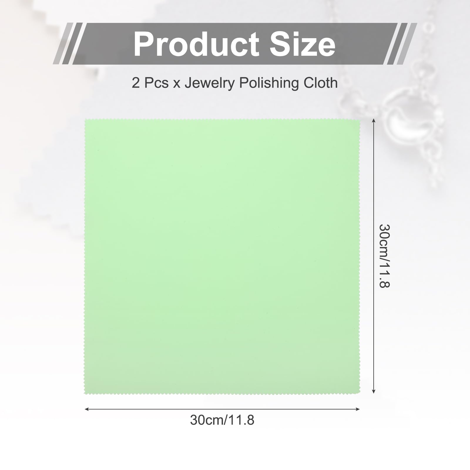 Jewelry Polishing Cloth 11.8x11.8 Inch Silver Polish Cleaning Cloths Jewelry Cleaner for Rings